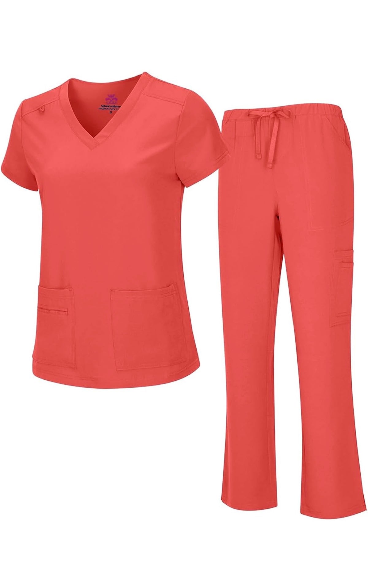 WOMEN'S COOL STRETCH V-NECK TOP AND CARGO PANT SET