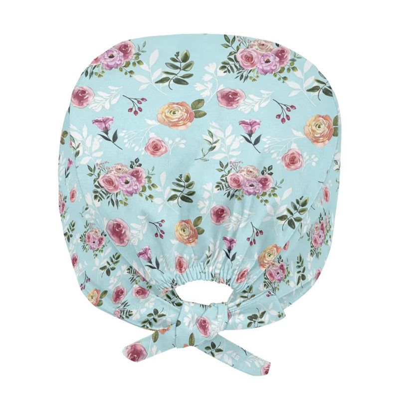 Floral Scrub Cap