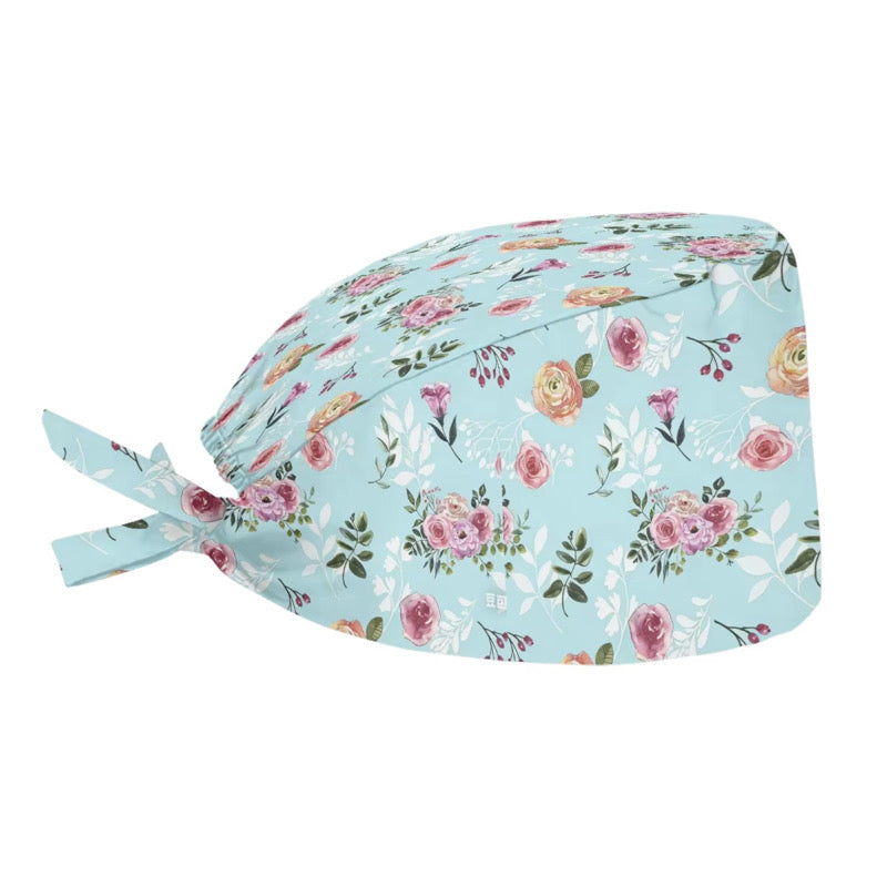 Floral Scrub Cap